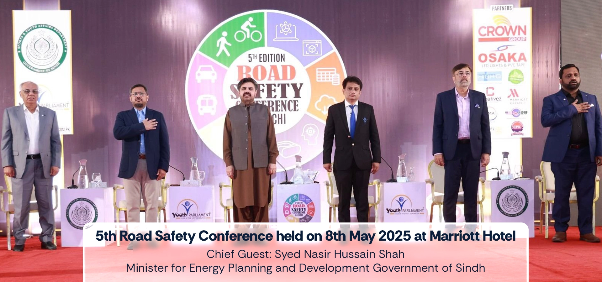 Youth Parliament 5th Road Safety Conference held on 8th May 2025 at Marriott Hotel